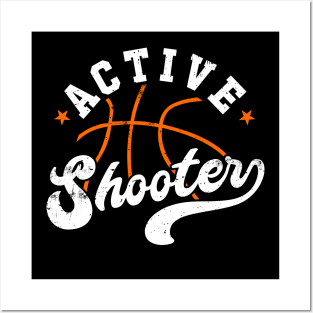 Basketball Active Shooter Posters and Art